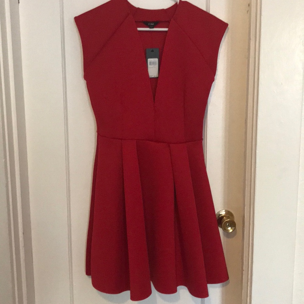Guess neoprene deep v dress